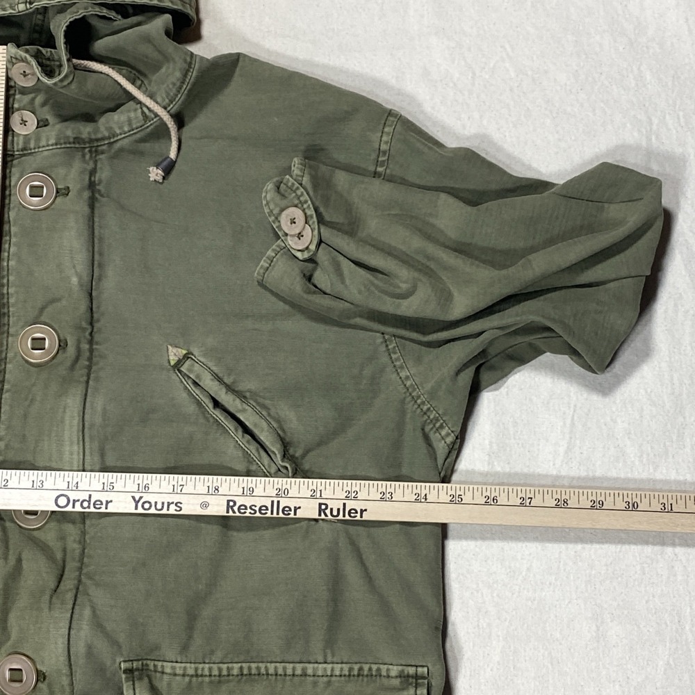 Free People Joshua Tree Utility Military Style Hooded Cotton Jacket Moss sz Sm - Picture 10 of 16